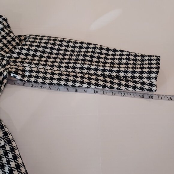 Zara Black & White Houndstooth Double Breasted Blazer Size XL NWOT - Picture 3 of 14
